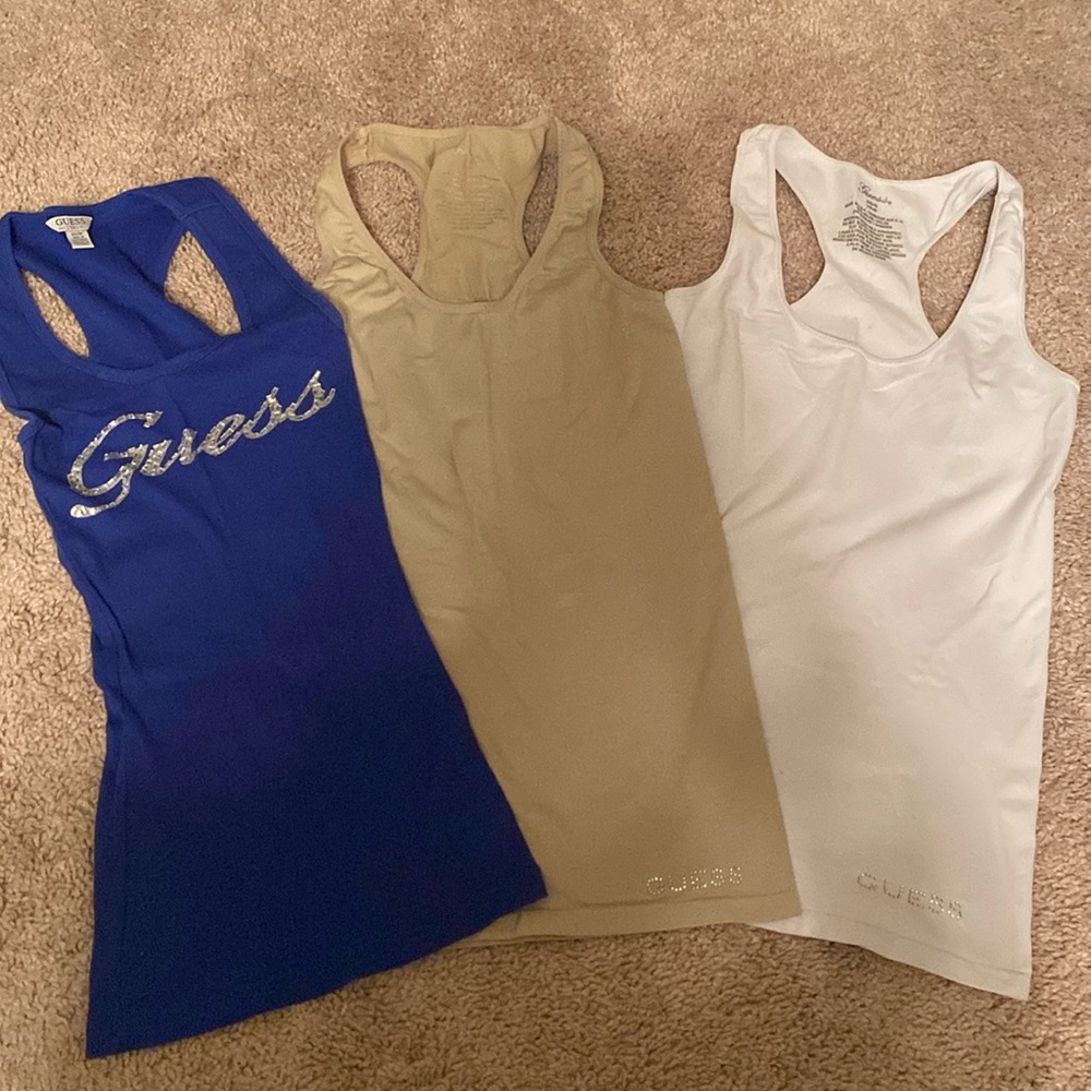 XS racer back tank tops from Guess